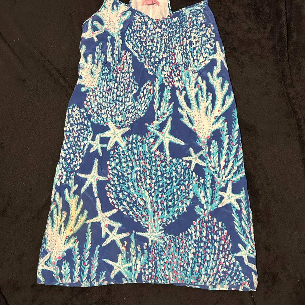 Lilly Pulitzer Blue and White Coral Print Blouse